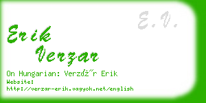 erik verzar business card